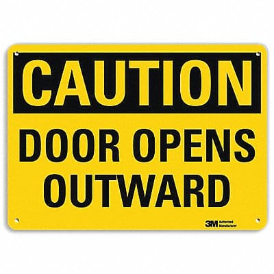 Caution Sign 7 in x 10 in Plastic