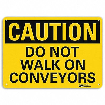 Caution Sign 7 in x 10 in Plastic