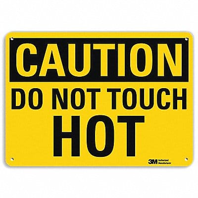 Caution Sign 7 inx10 in Plastic