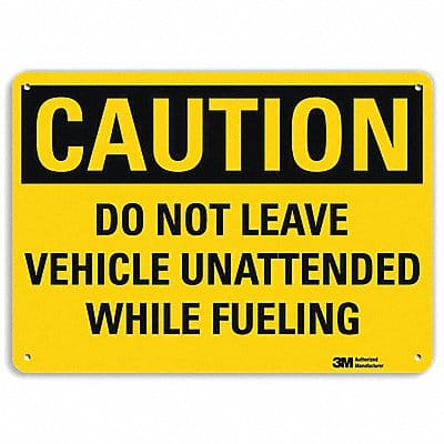 Caution Sign 7 inx10 in Plastic
