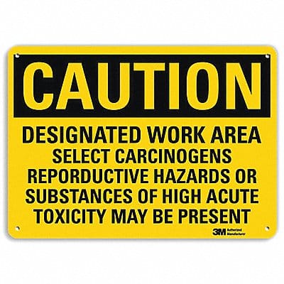 Caution Sign 7 in x 10 in Plastic