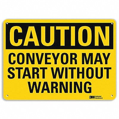 Caution Sign 7 inx10 in Plastic