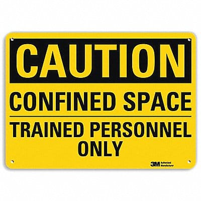 Caution Sign 7 in x 10 in Plastic