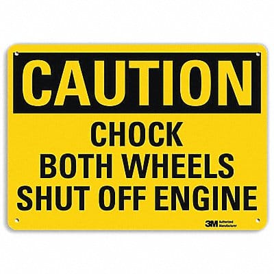 Caution Sign 7 inx10 in Plastic
