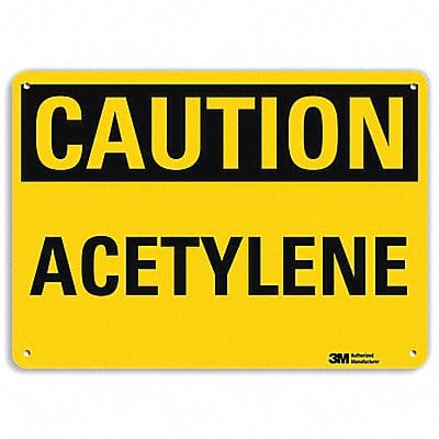 Caution Sign 7 inx10 in Plastic