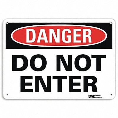 Danger Sign 7 inx10 in Plastic