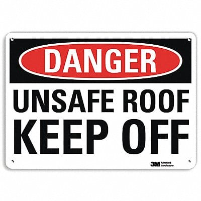 Danger Sign 7 in x 10 in Plastic