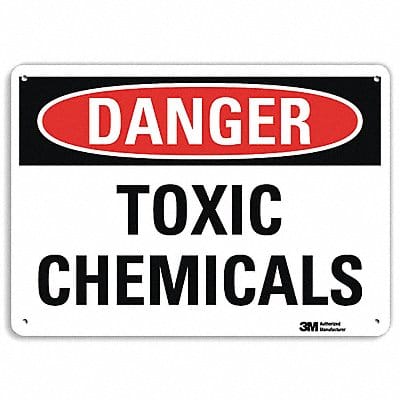 Danger Sign 7 in x 10 in Plastic