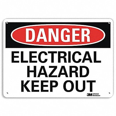 Danger Sign 7 inx10 in Plastic