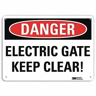 Danger Sign 7 in x 10 in Plastic