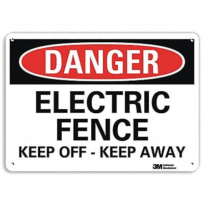 Danger Sign 7 in x 10 in Plastic