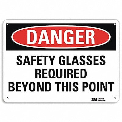 Danger Sign 7 in x 10 in Plastic