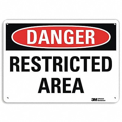 Danger Sign 7 in x 10 in Plastic