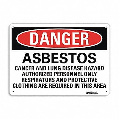 Danger Sign 7 in x 10 in Plastic