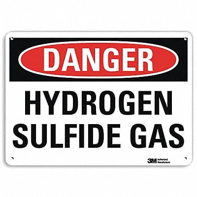 Danger Sign 7 in x 10 in Plastic