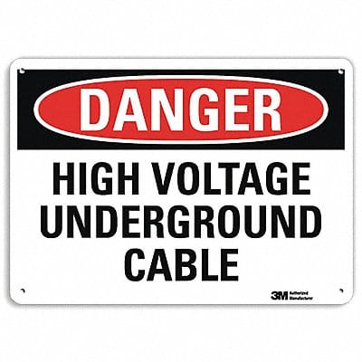 Danger Sign 7 in x 10 in Plastic