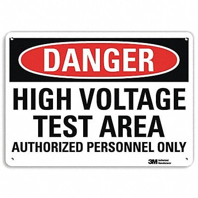 Danger Sign 7 in x 10 in Plastic