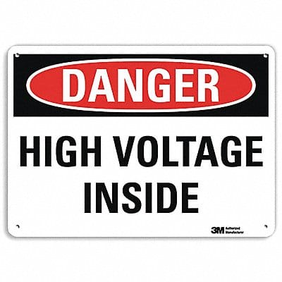 Danger Sign 7 in x 10 in Plastic