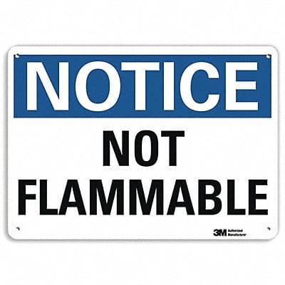 Notice Sign 7 in x 10 in Plastic