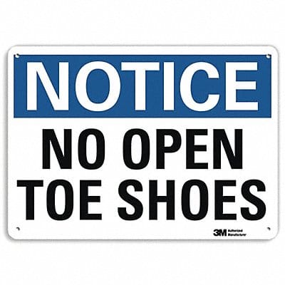 Notice Sign 7 in x 10 in Plastic