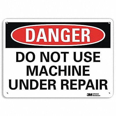 Danger Sign 7 in x 10 in Plastic