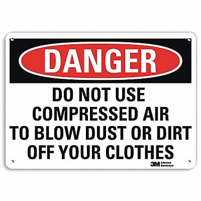 Danger Sign 7 in x 10 in Plastic