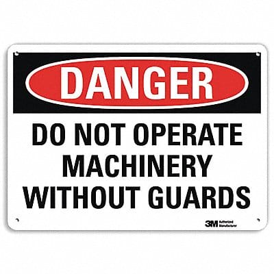 Danger Sign 7 in x 10 in Plastic