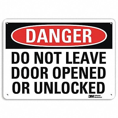 Danger Sign 7 in x 10 in Plastic