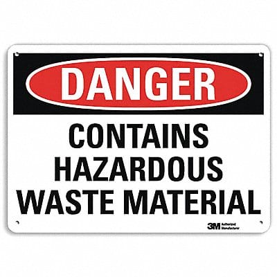 Danger Sign 7 in x 10 in Plastic