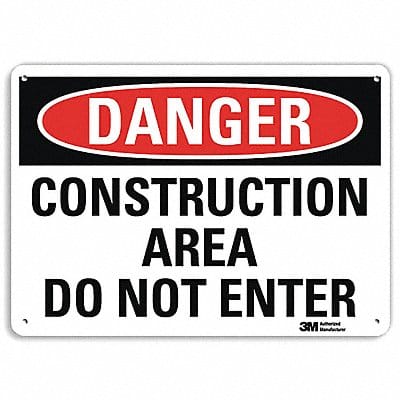Danger Sign 7 inx10 in Plastic