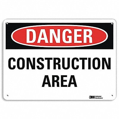 Danger Sign 7 in x 10 in Plastic