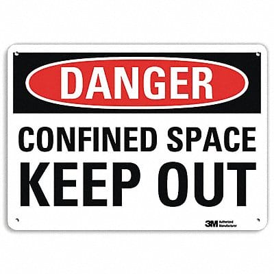 Danger Sign 7 in x 10 in Plastic