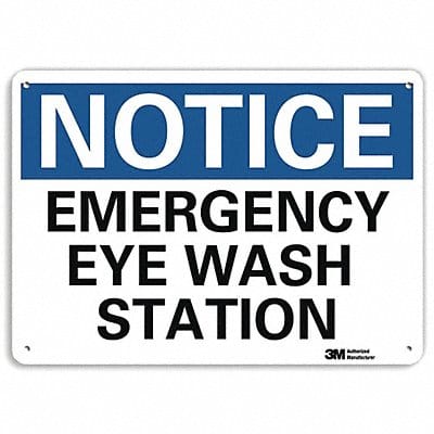 Notice Sign 7 in x 10 in Plastic