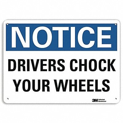 Notice Sign 7 inx10 in Plastic