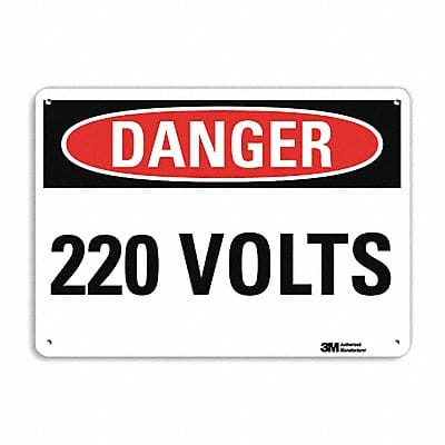 Danger Sign 7 in x 10 in Plastic