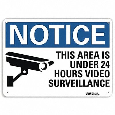 Notice Sign 7 in x 10 in Plastic