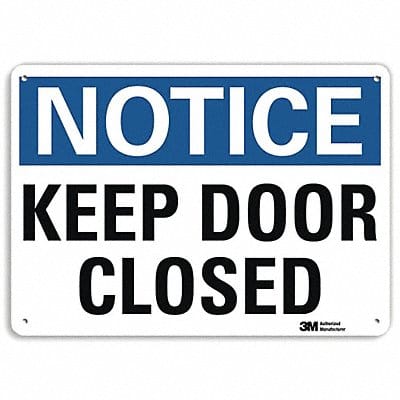 Notice Sign 7 in x 10 in Plastic