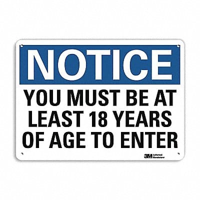 Notice Sign 7 inx10 in Plastic