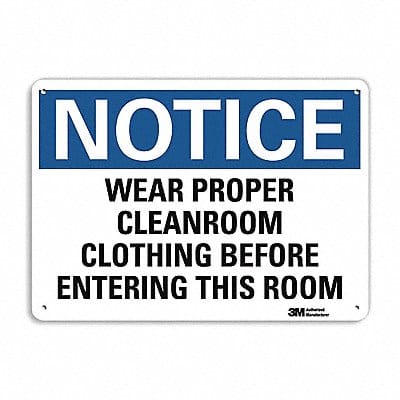 Notice Sign 7 in x 10 in Plastic