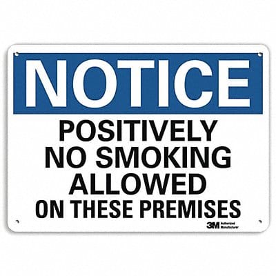 Notice Sign 7 inx10 in Plastic