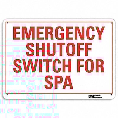 Facility Sign 10 in x 14 in Plastic