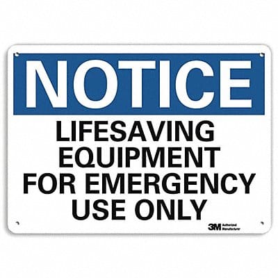 Notice Sign 7 in x 10 in Plastic