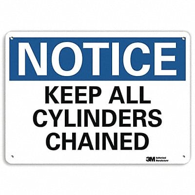 Notice Sign 7 in x 10 in Plastic