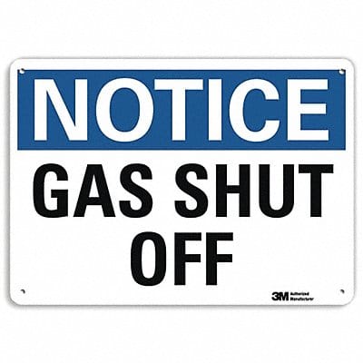 Notice Sign 7 in x 10 in Plastic
