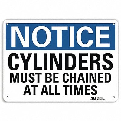 Notice Sign 7 in x 10 in Plastic