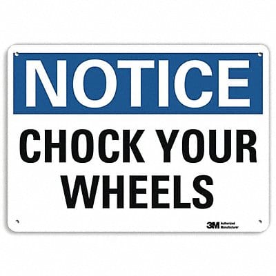Notice Sign 7 in x 10 in Plastic