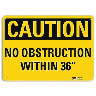 Caution Sign 10 in x 14 in Plastic