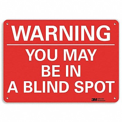 Warning Sign 7 in x 10 in Plastic