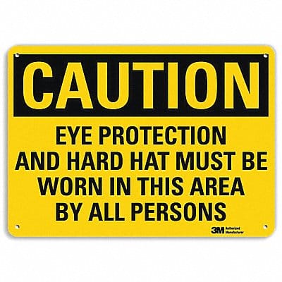 Caution Sign 10 inx14 in Plastic