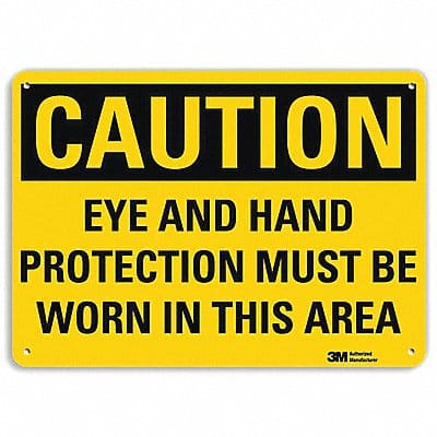 Caution Sign 10 in x 14 in Plastic